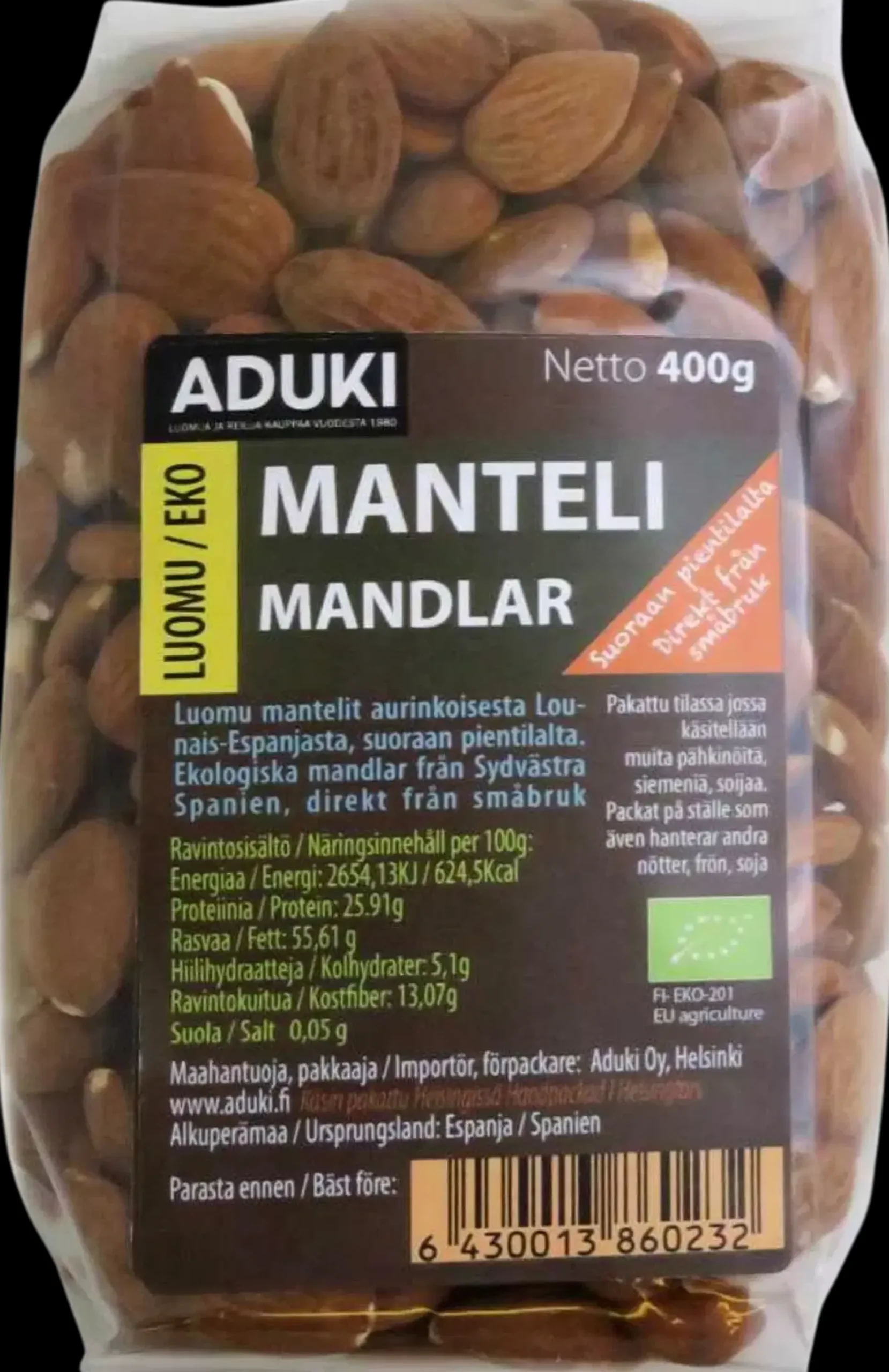 Aduki luomu manteli 400g