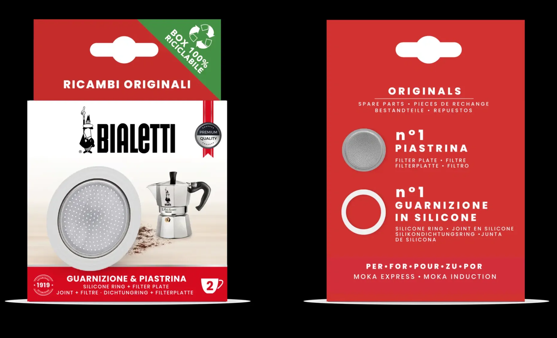 Bialetti 3 tiivistettä ja filtteri 2 k. Moka Express