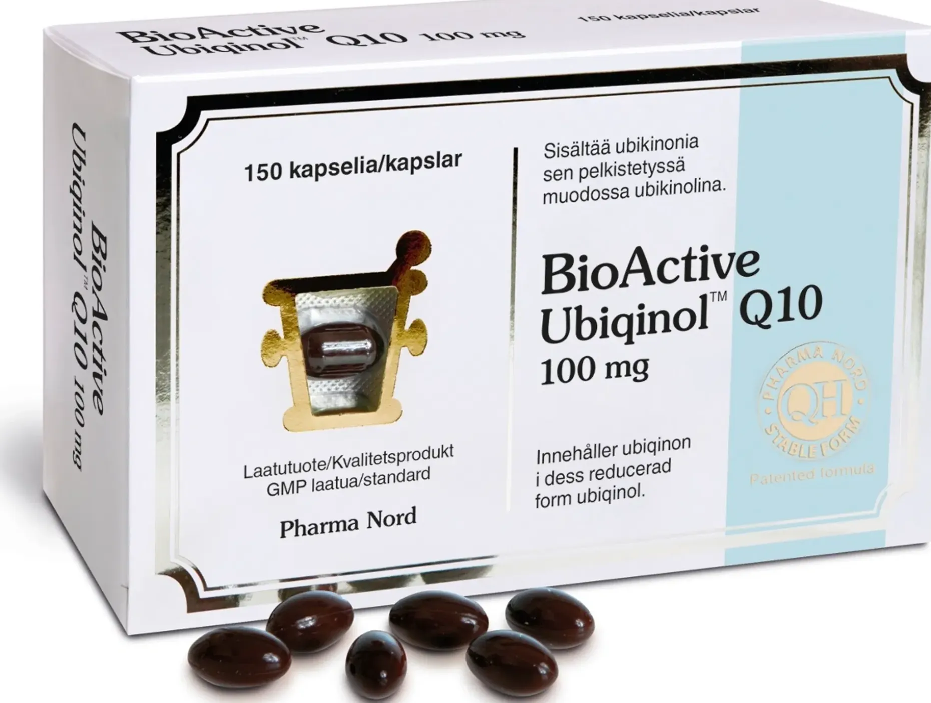 BioActive Ubiqinol® Q10 100 mg ravintolisä 150 kaps.