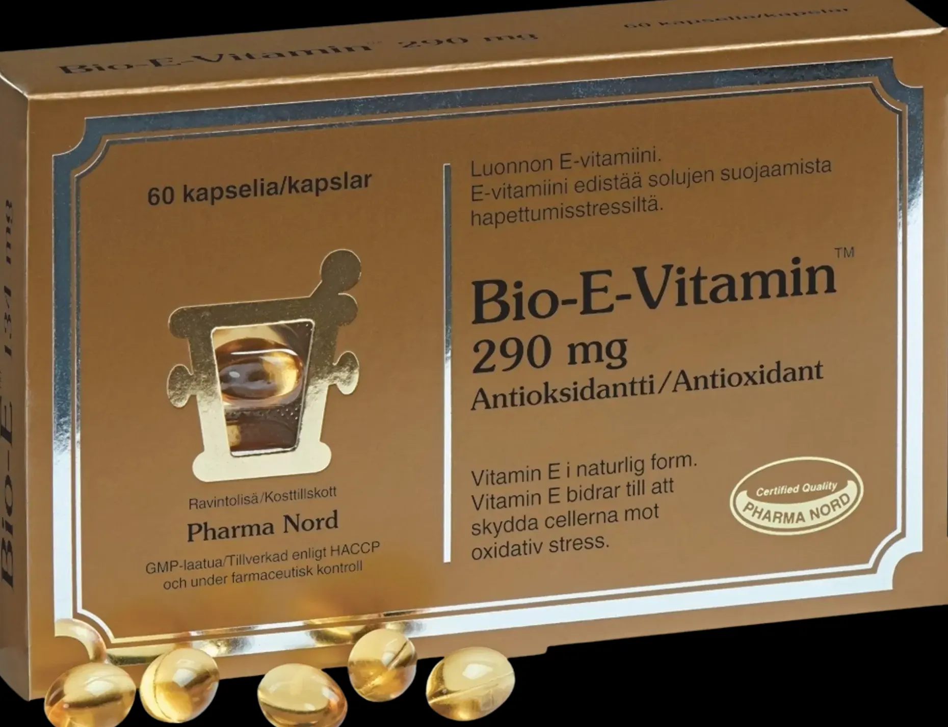 Bio-E-Vitamin 290 mg ravintolisä 60 kaps.
