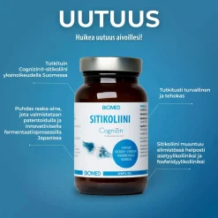 Biomed Sitikoliini Cognizin ravintolisä 60 kaps.