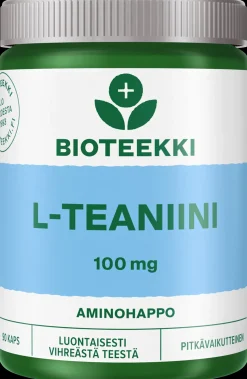 Bioteekki L-Teaniini pitkävaikutteinen ravintolisä 90 kaps.