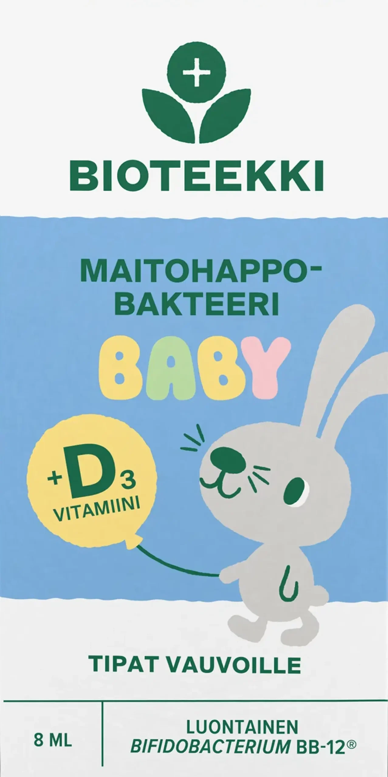 Bioteekki Maitohappobakteeri Baby + D3 Tipat 8 ml