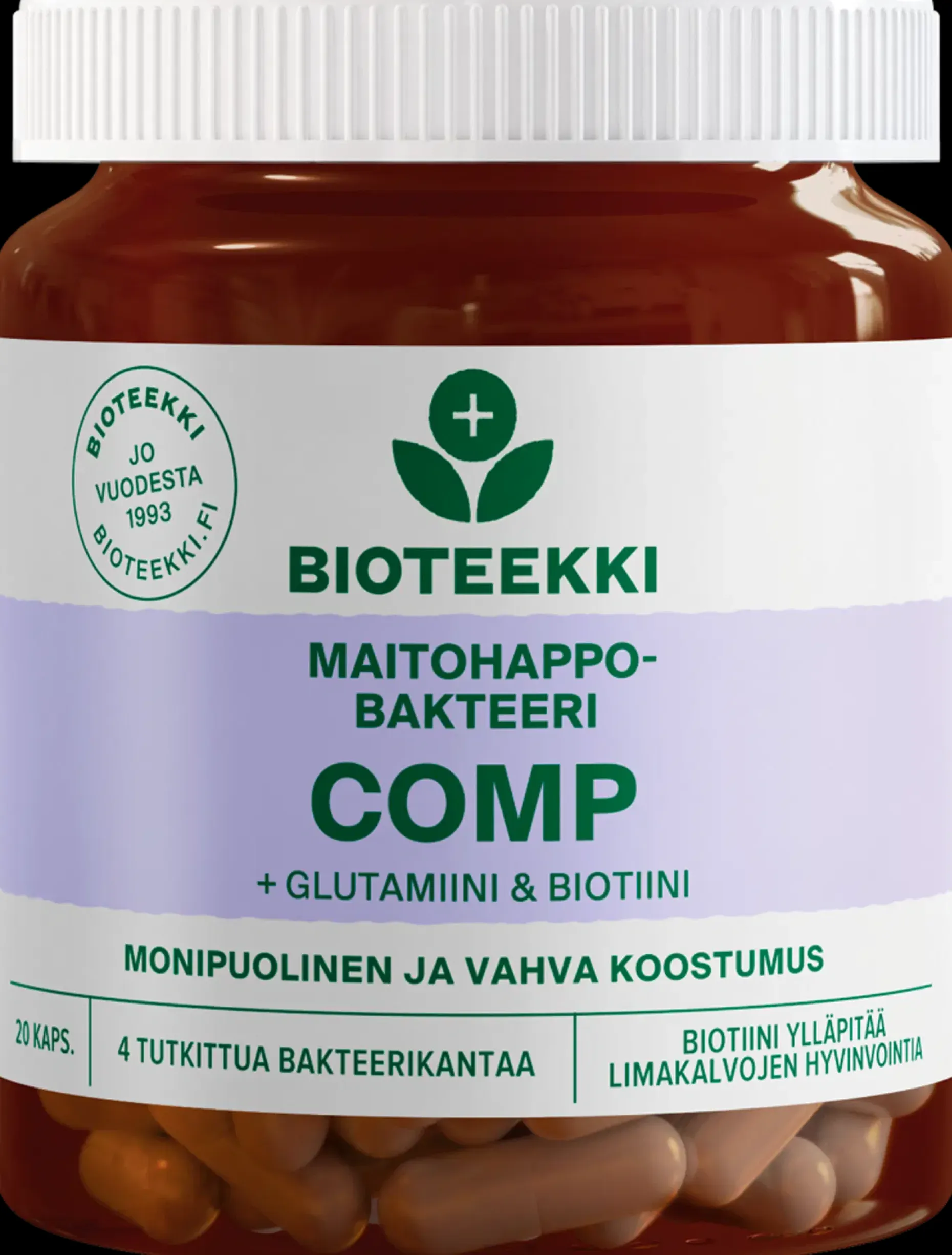 Bioteekki Maitohappobakteeri Comp 20 kaps.