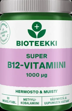 Bioteekki Super B12-vitamiini ravintolisä 90 tabl.