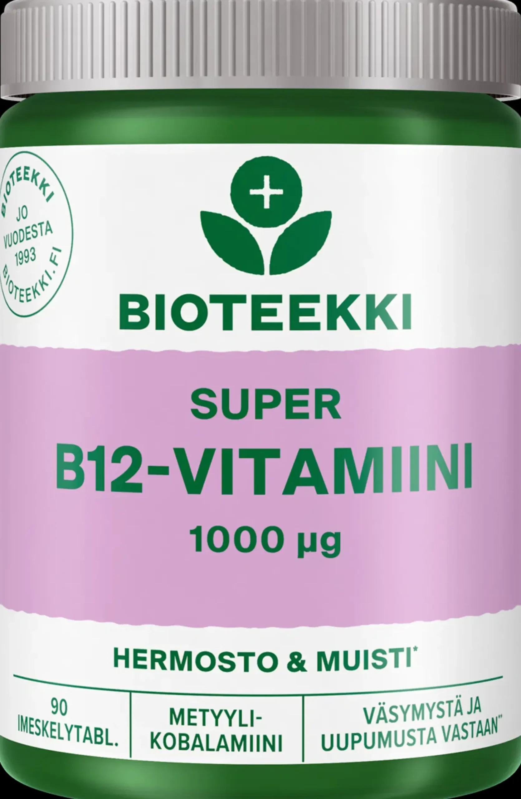 Bioteekki Super B12-vitamiini ravintolisä 90 tabl.
