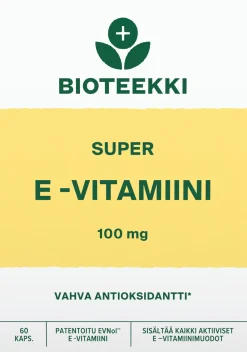 Bioteekki Super E-vitamiini ravintolisä 60 kaps.