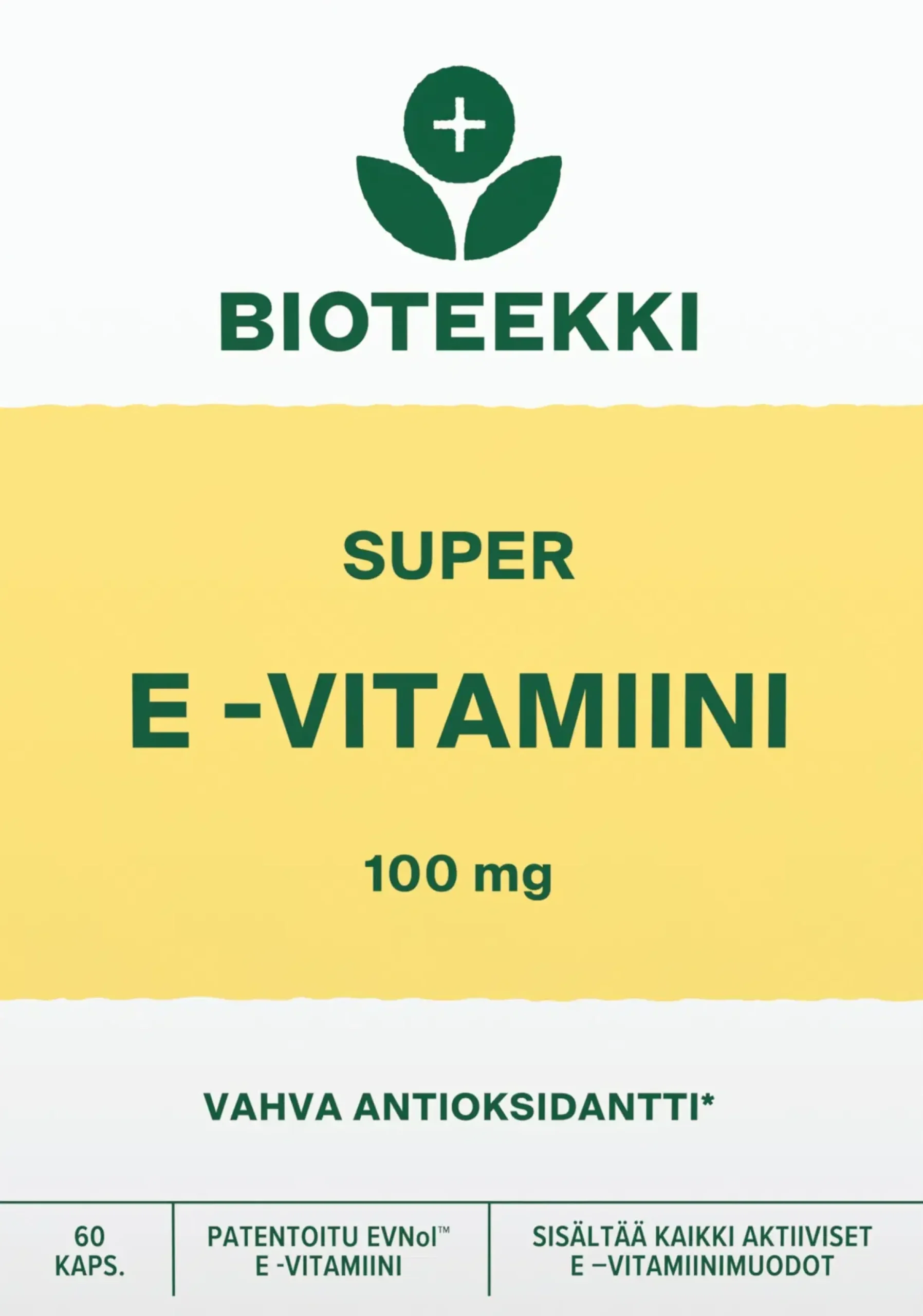 Bioteekki Super E-vitamiini ravintolisä 60 kaps.
