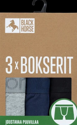 Black Horse 3-pack bokserit