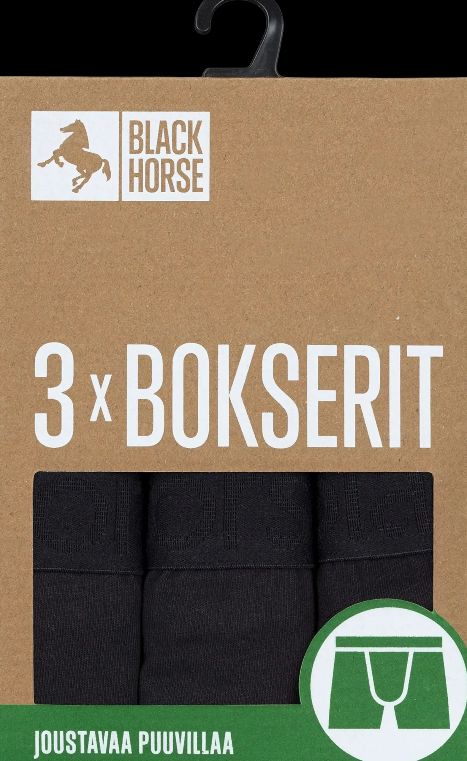 Black Horse 3-pack bokserit