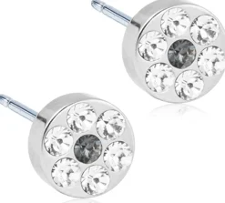 Blomdahl Brilliance Plenary Crystal/Black Diamond korvakorut 5mm