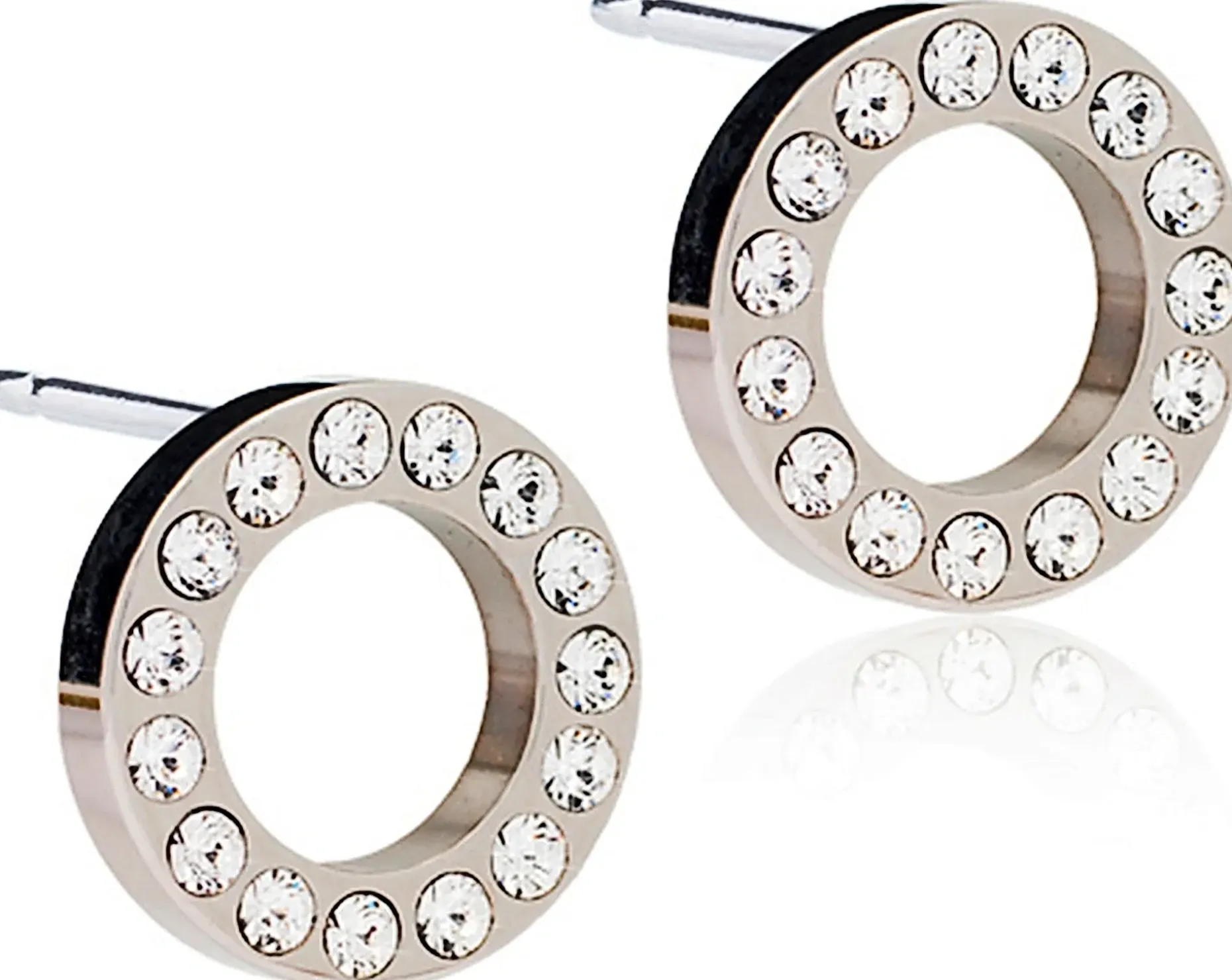 Blomdahl Brilliance Puck Hollow Crystal korvakorut 10 mm