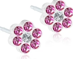 Blomdahl Daisy Rose/Crystal korvakorut 5 mm