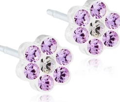 Blomdahl Daisy Violet/Crystal korvakorut 5 mm