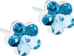 Blomdahl Flower Aquamarine korvakorut 6 mm