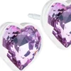 Blomdahl Heart Light Amethyst korvakorut 6 mm