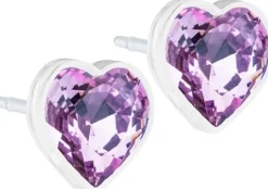 Blomdahl Heart Light Amethyst korvakorut 6 mm