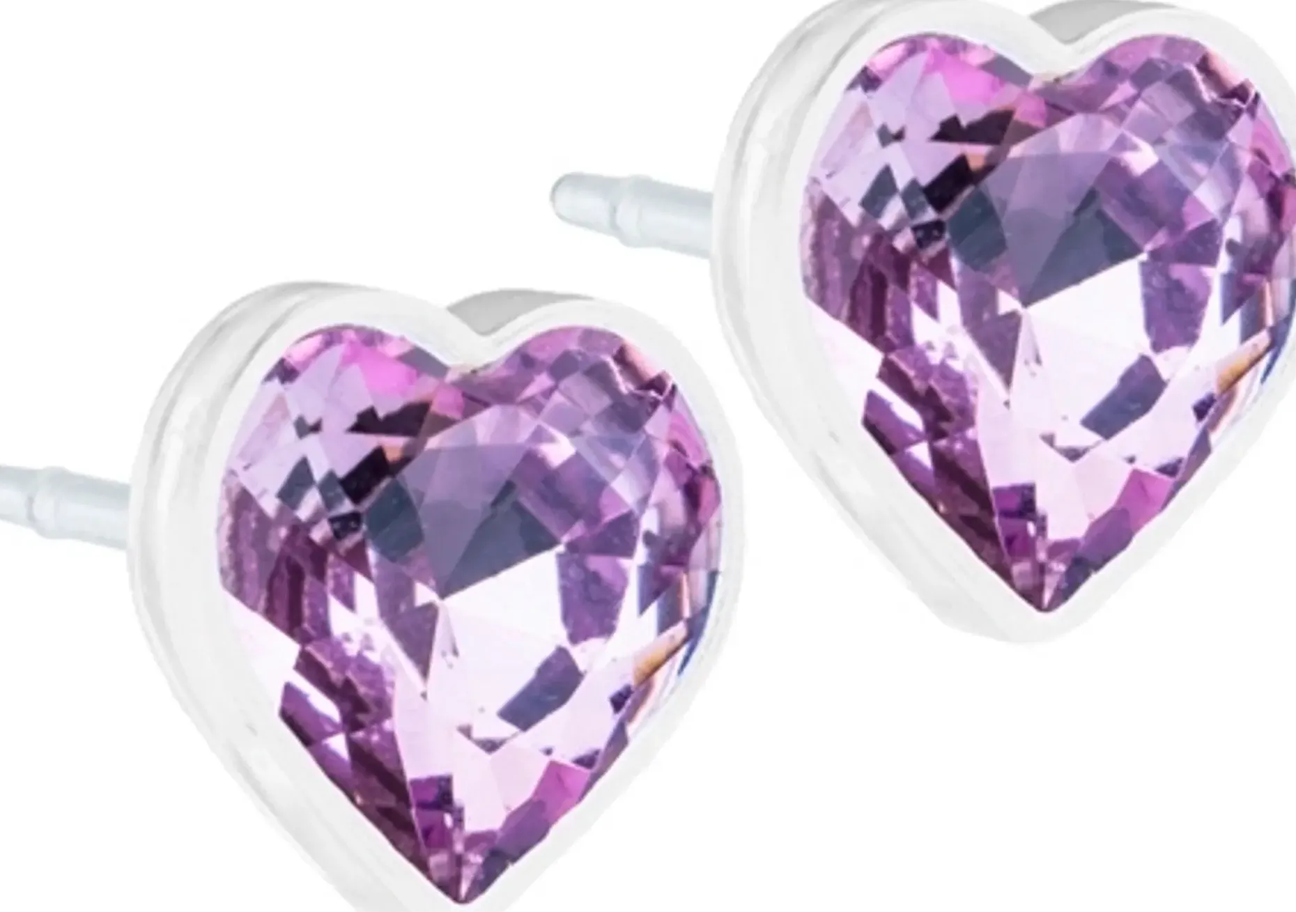 Blomdahl Heart Light Amethyst korvakorut 6 mm