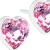 Blomdahl Heart Light Rose korvakorut 6 mm