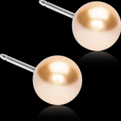 Blomdahl NT Pearl 6 mm, Golden shimmer korvakorut