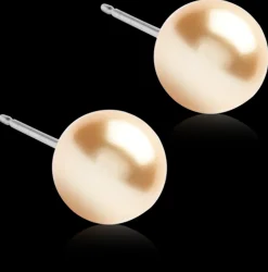 Blomdahl NT Pearl 8 mm, Golden shimmer korvakorut