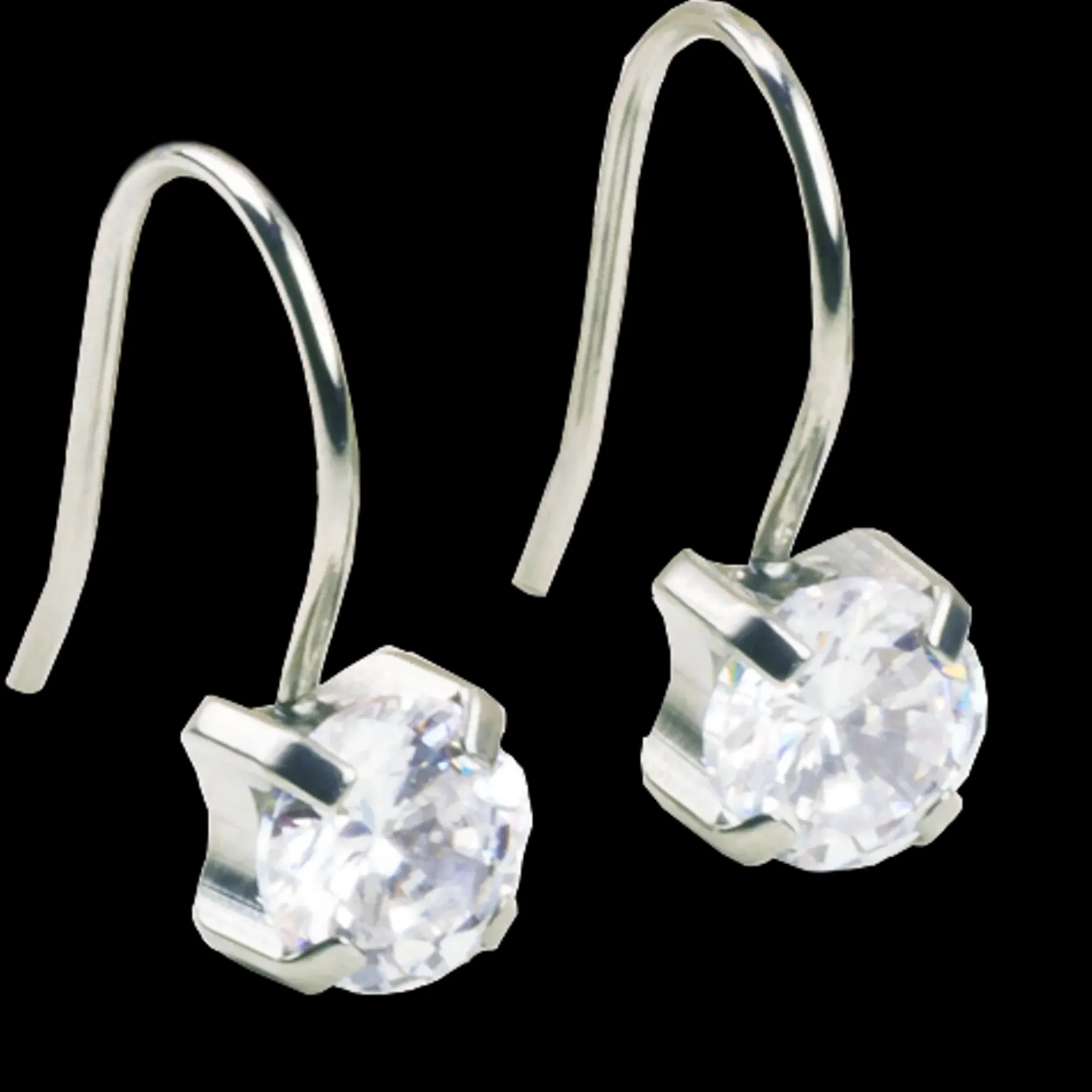 Blomdahl NT Pendant Tiffany korvakorut 7mm, CZ White