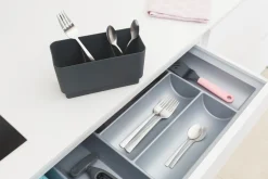 Brabantia kompakti astiankuivausteline dark grey