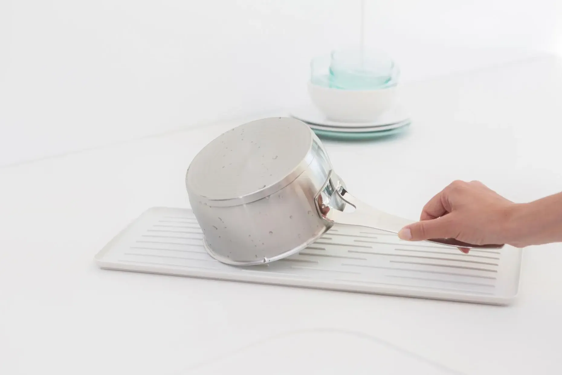 Brabantia kompakti astiankuivausteline light grey