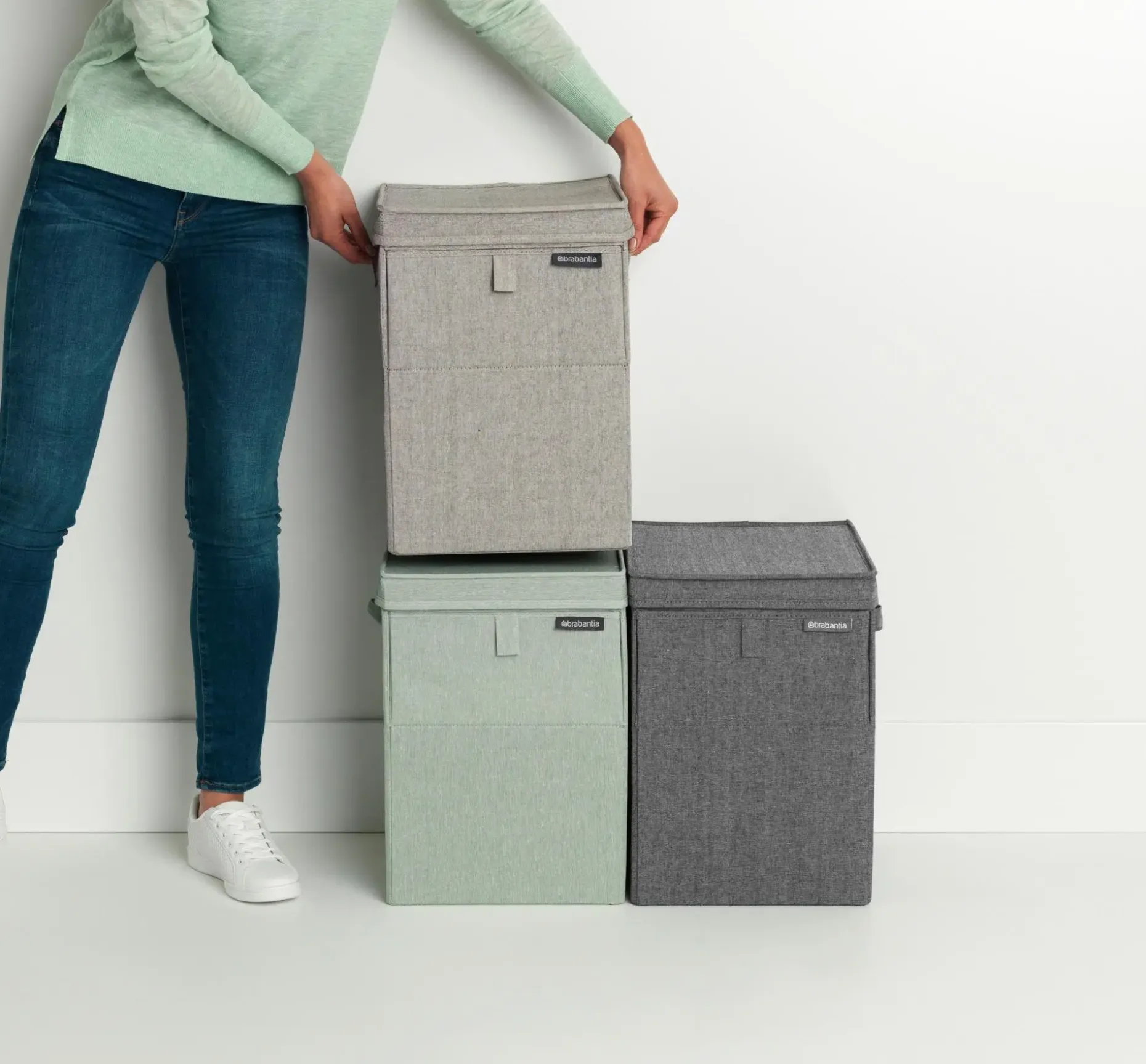 Brabantia pinottava pyykkikori 35L grey