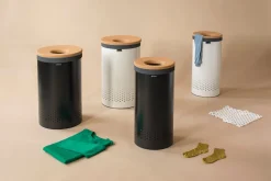 Brabantia pyykkikori 60L korkkikansi white