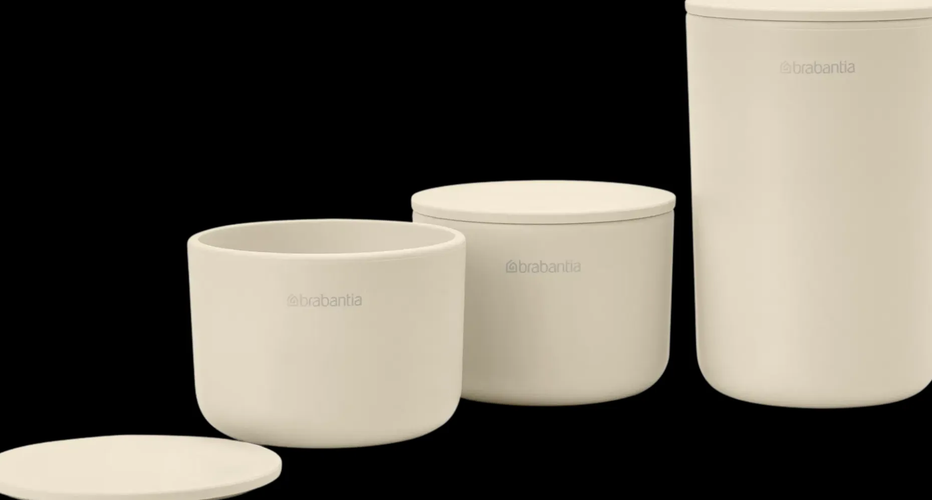 Brabantia ReNew säilytyspurkit 3 kpl soft beige