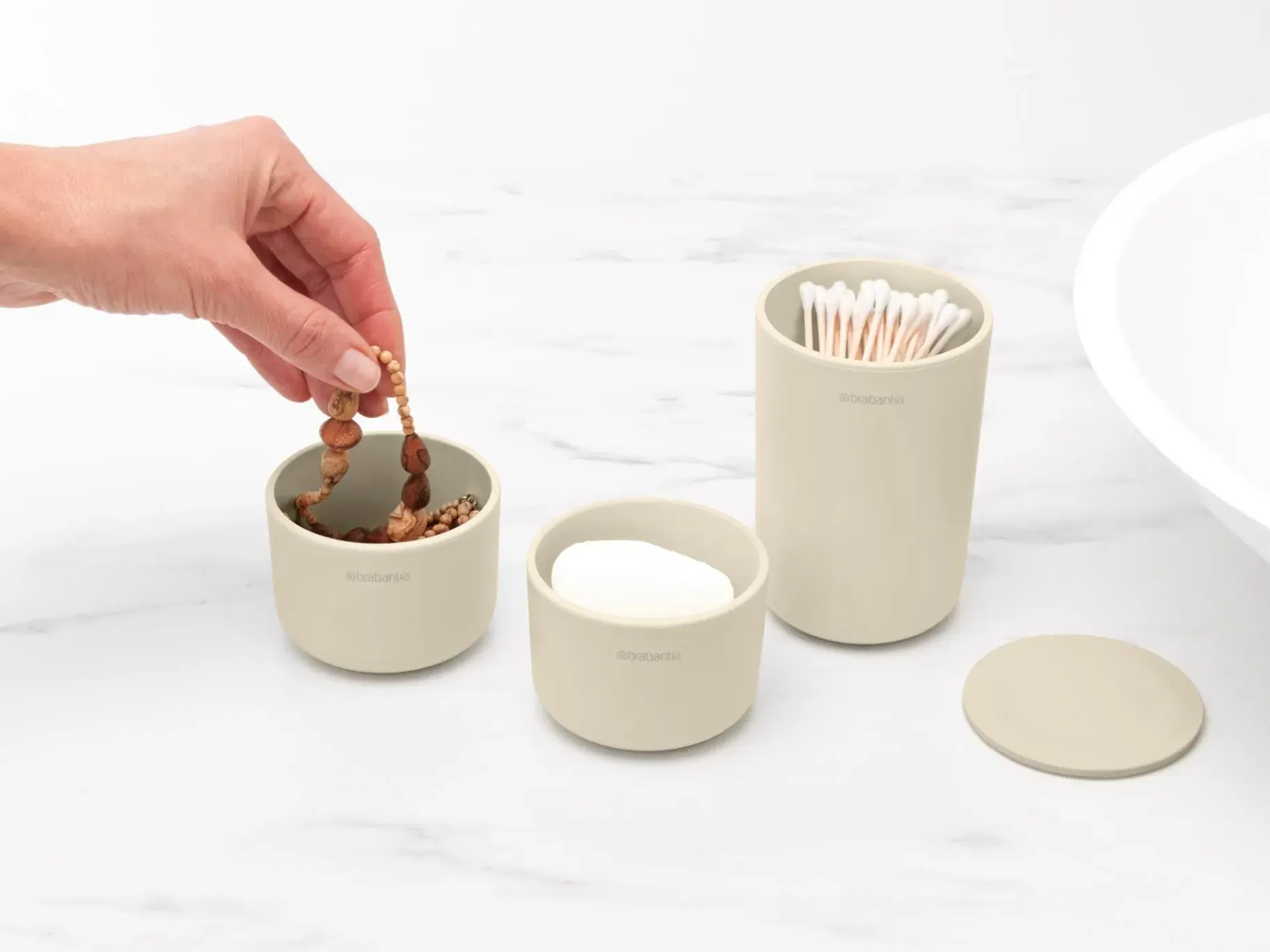 Brabantia ReNew säilytyspurkit 3 kpl soft beige