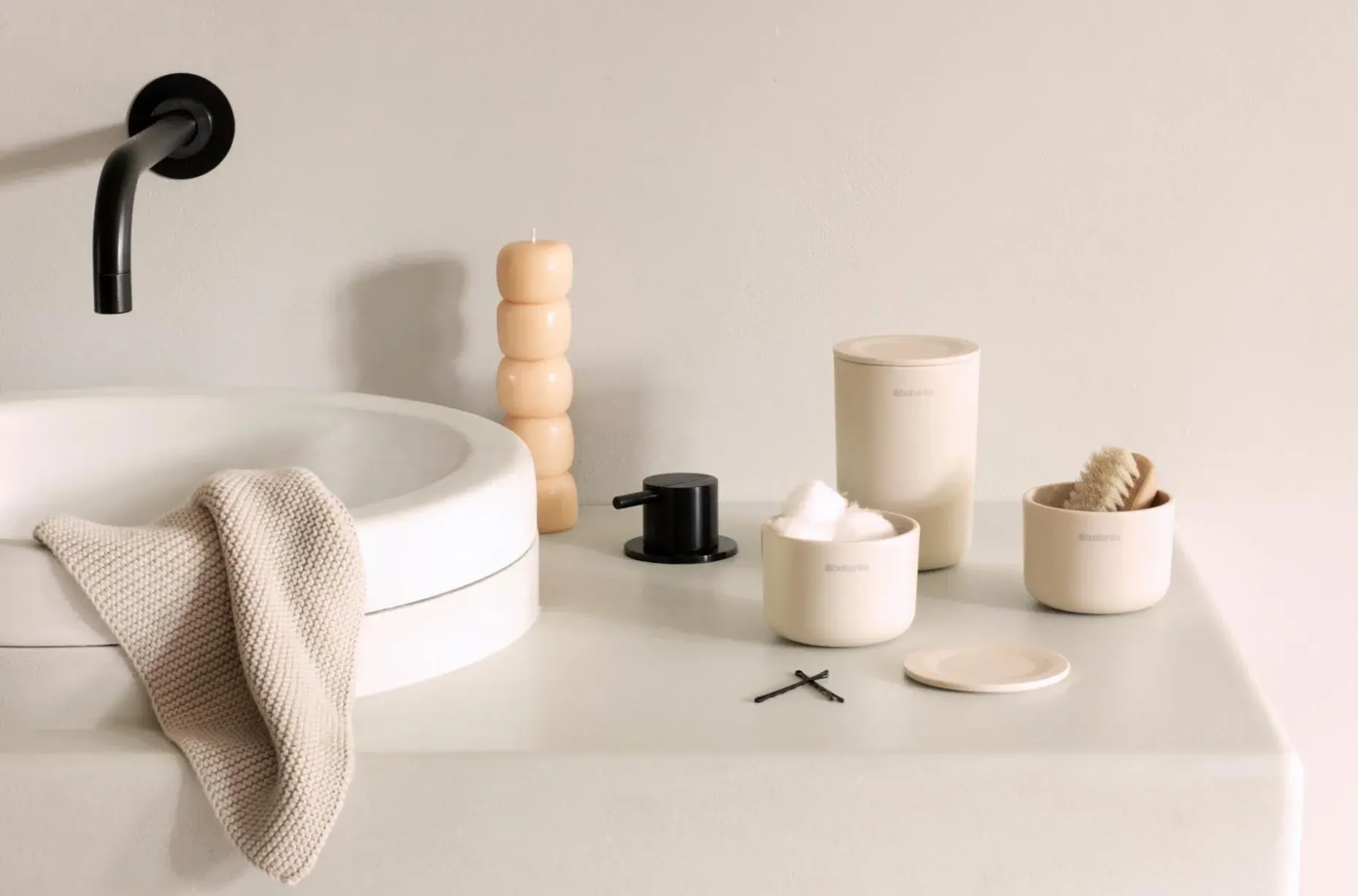 Brabantia ReNew säilytyspurkit 3 kpl soft beige