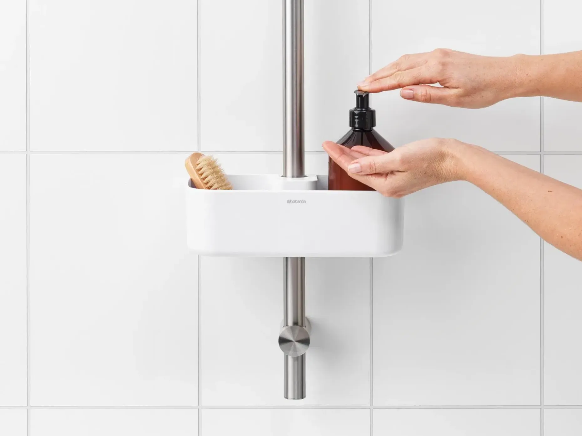 Brabantia ReNew suihkuhylly white