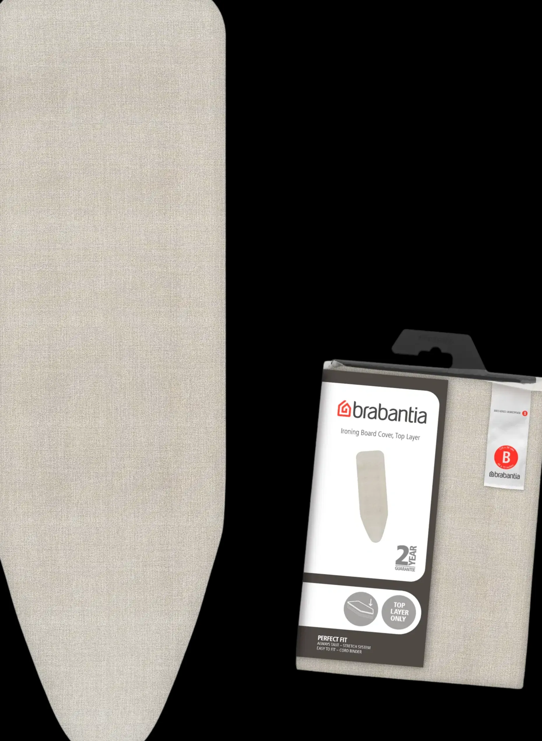 Brabantia silityslaudan päällinen B, 124 x 38 cm denim grey