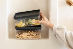 Brabantia Tasty+ pinottava säilytyspurkki 1,5L dark grey