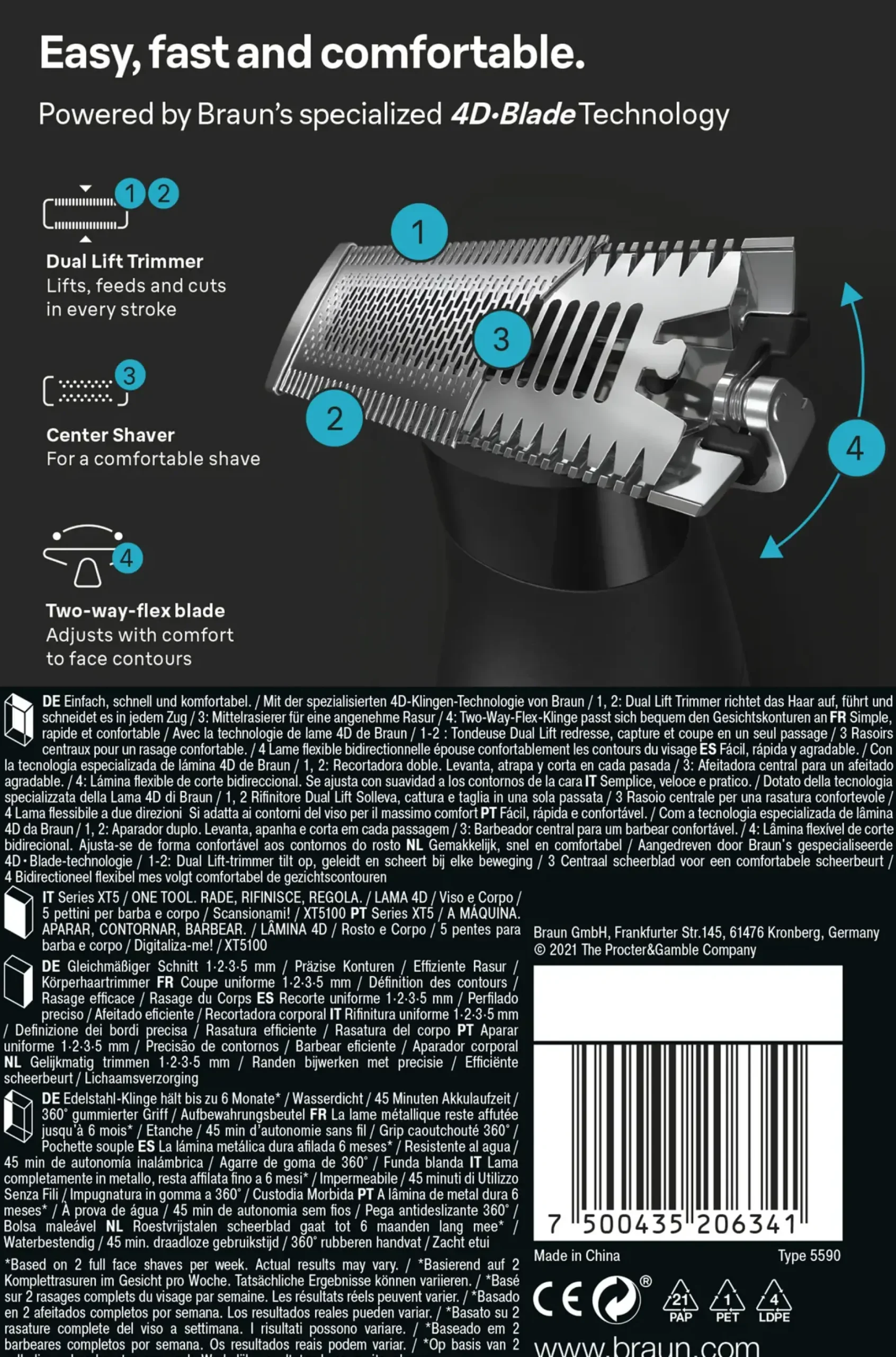 Braun Hybriditrimmeri XT5100 Series X