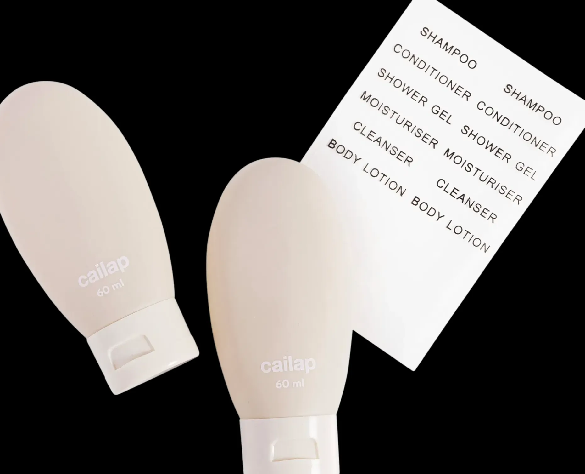 Cailap Matkapullotuubit 2 kpl, beige