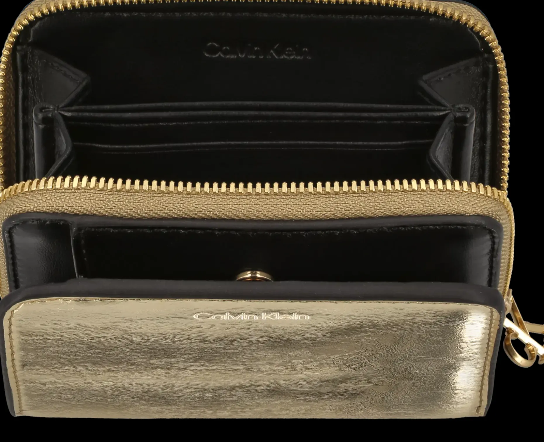 Calvin Klein CK metallic flap vetoketjulompakko