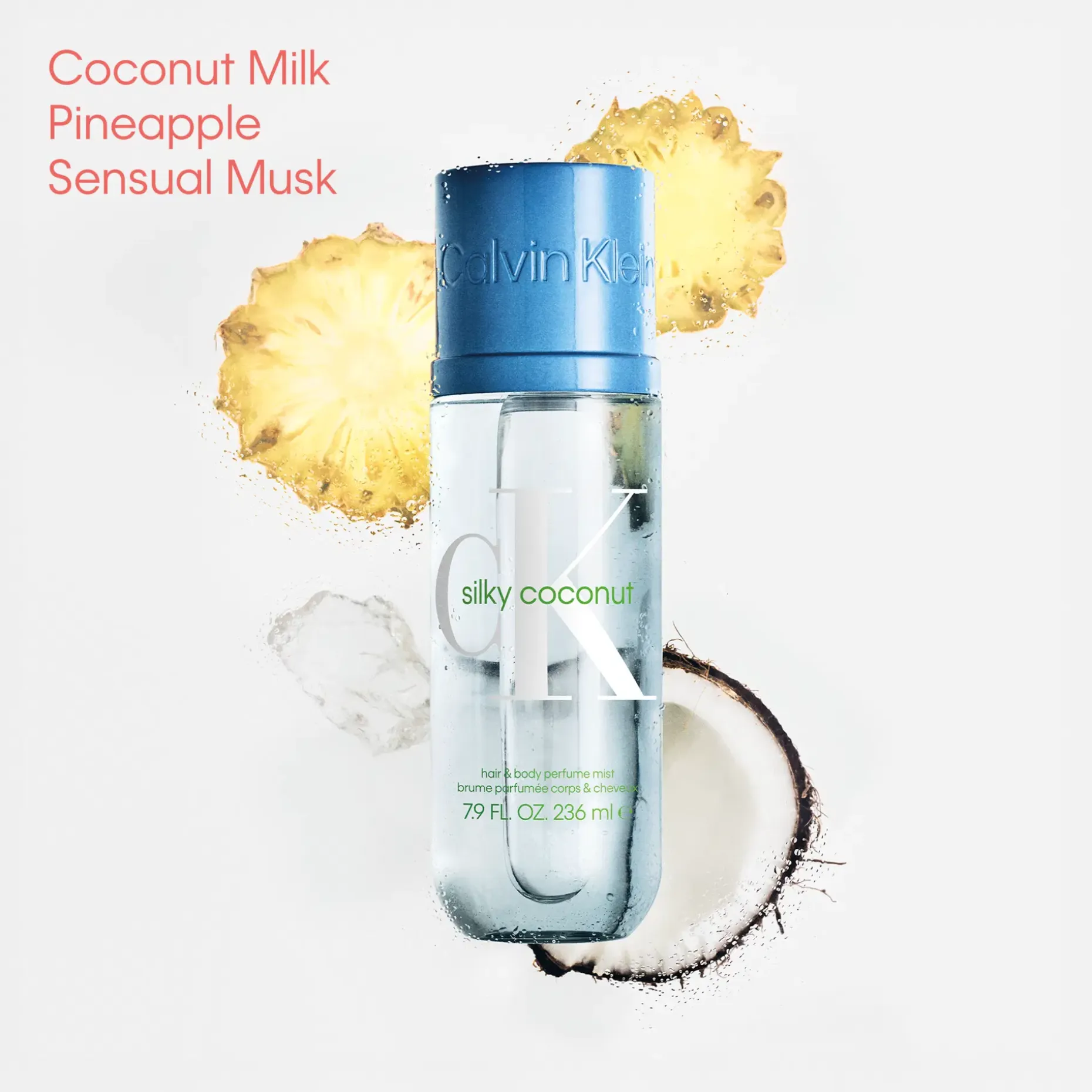 Calvin Klein Hair & bodymist Silky Coconut 236 ml hius- ja vartalotuoksu