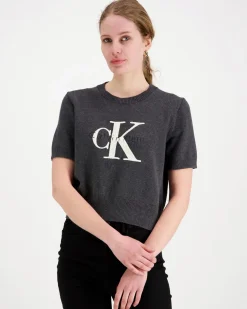 Calvin Klein Jeans Chunky cotton graphic neule