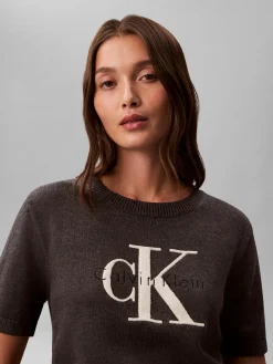 Calvin Klein Jeans Chunky cotton graphic neule