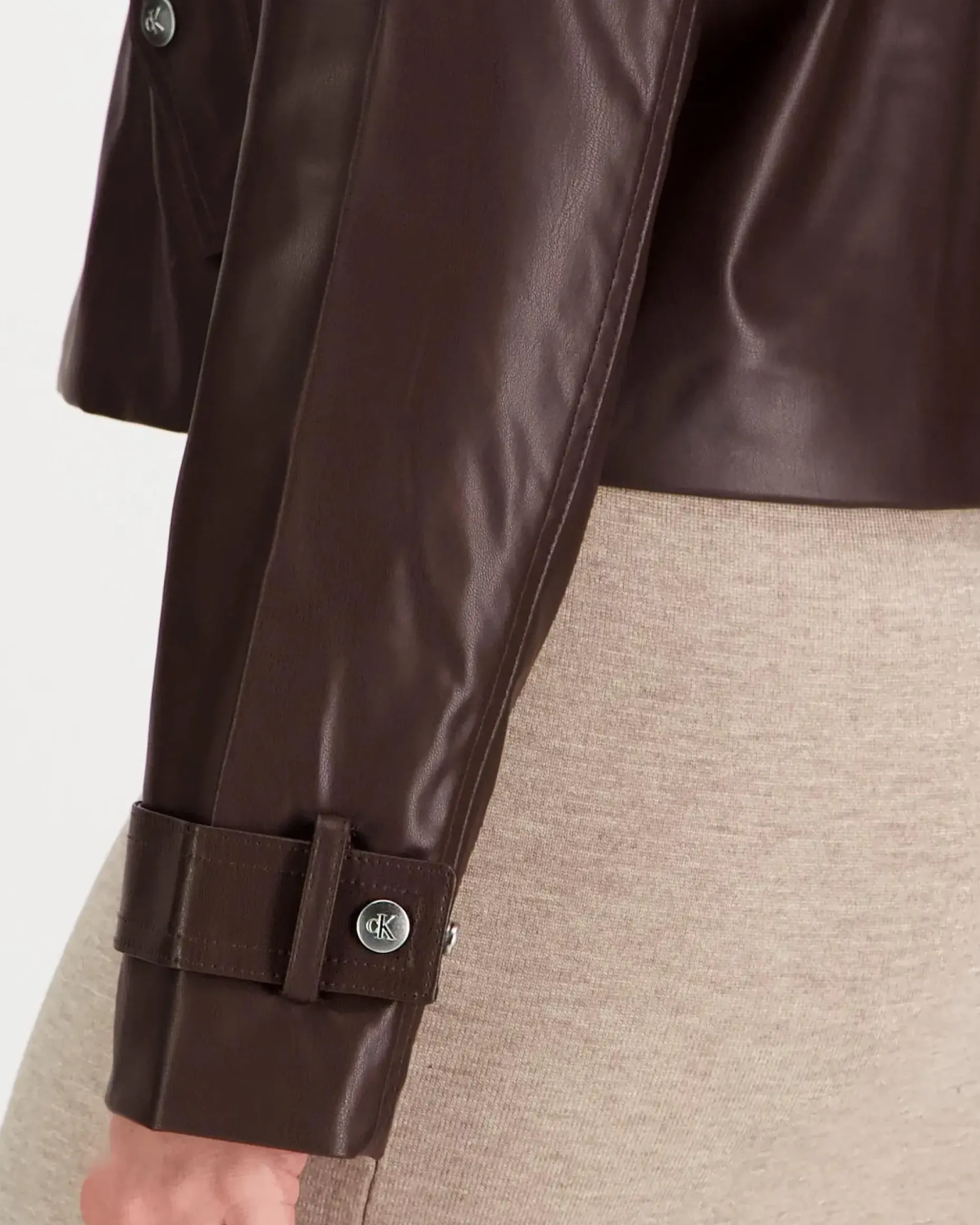 Calvin Klein Jeans Leather moto pu takki