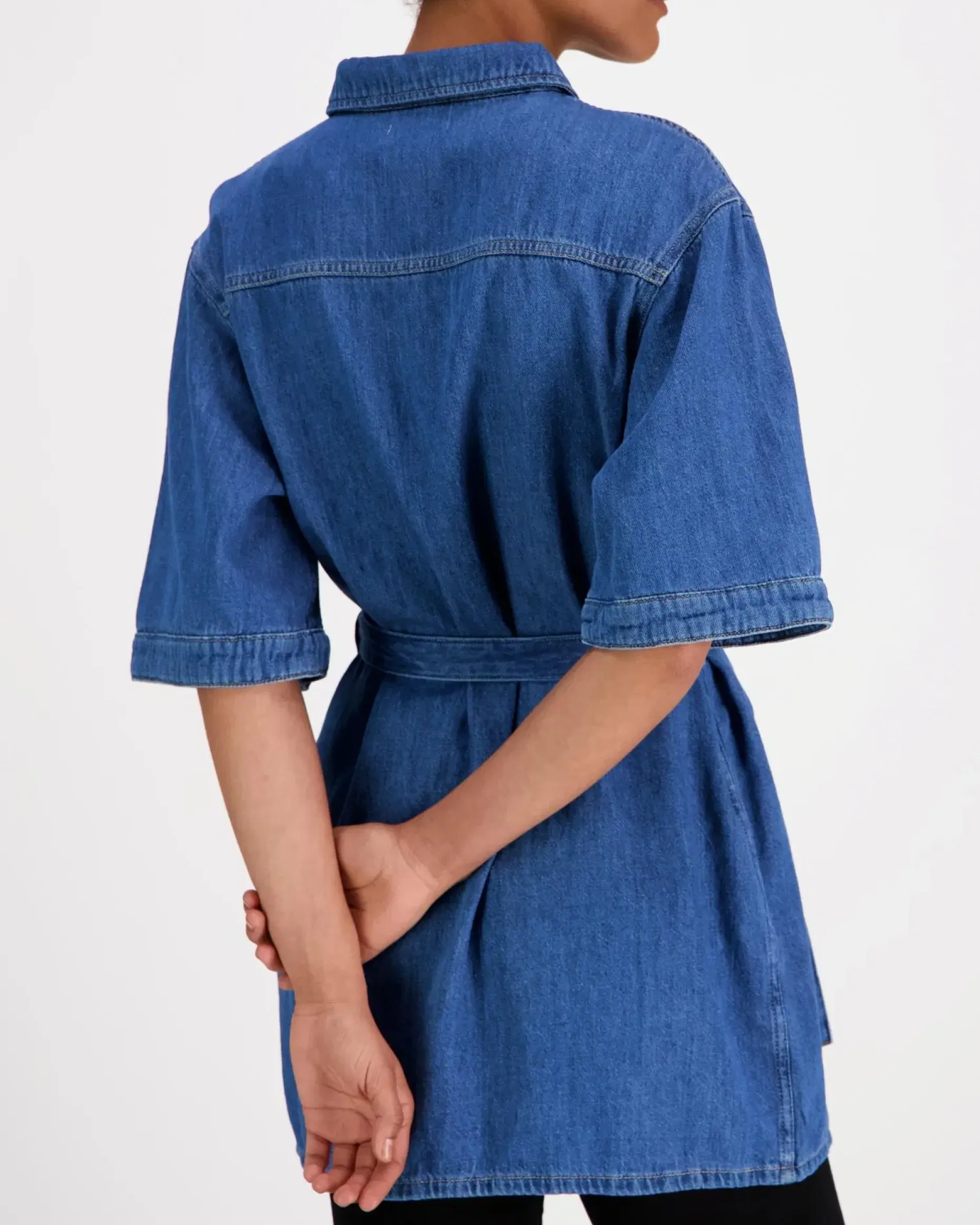 Calvin Klein Jeans Linen Boxy Belted paitamekko