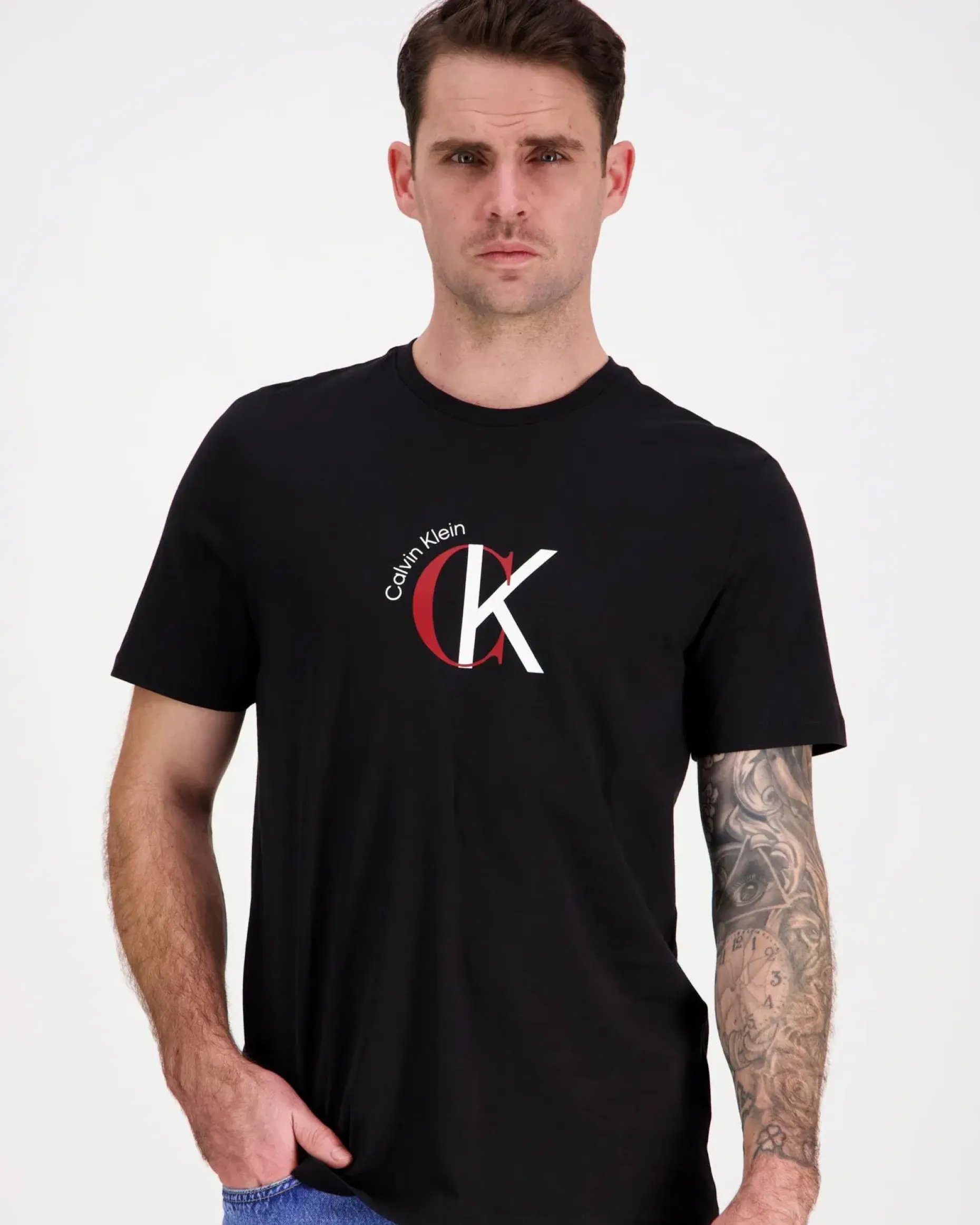 Calvin Klein Jeans Ss 30s whsl ckj 2tone ck graphic t-paita