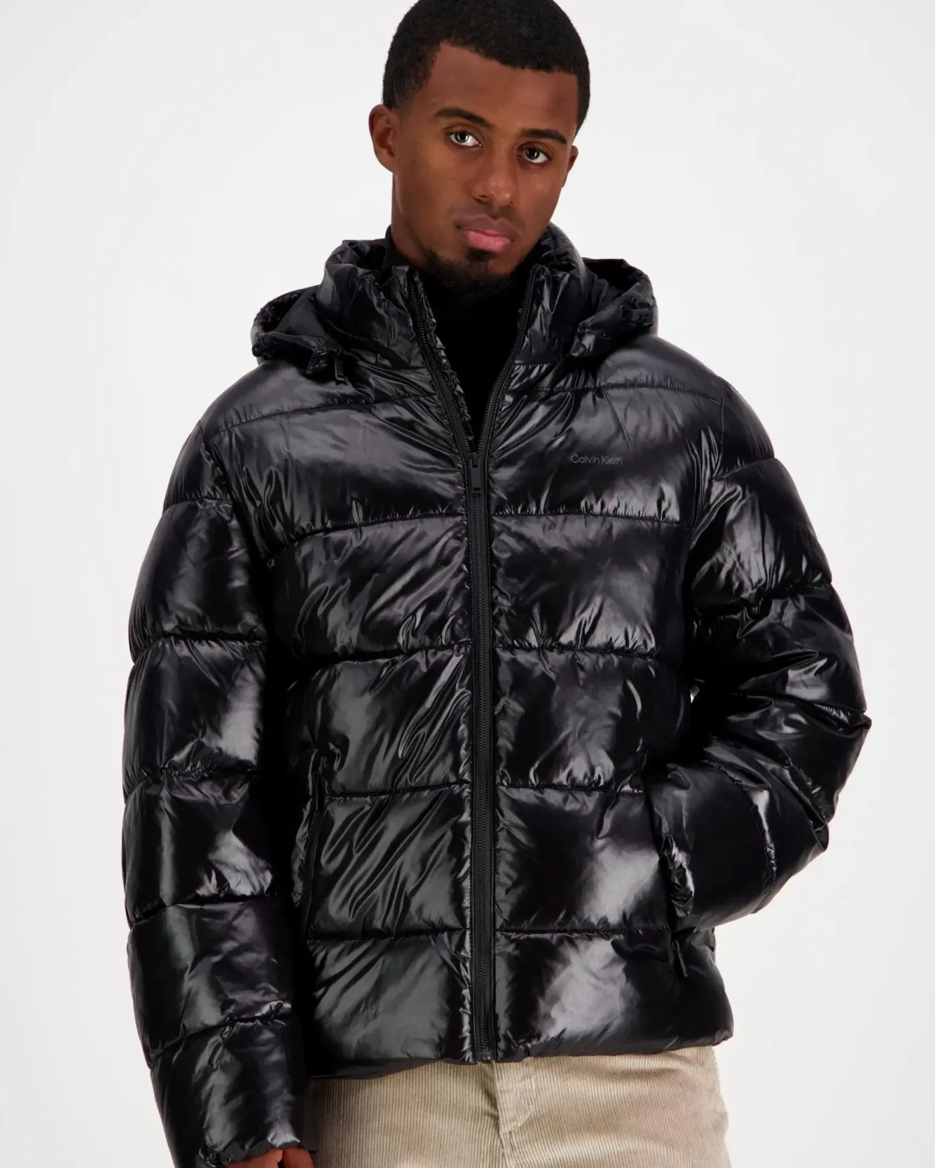 Calvin Klein Ls glossy channeled puffertakki