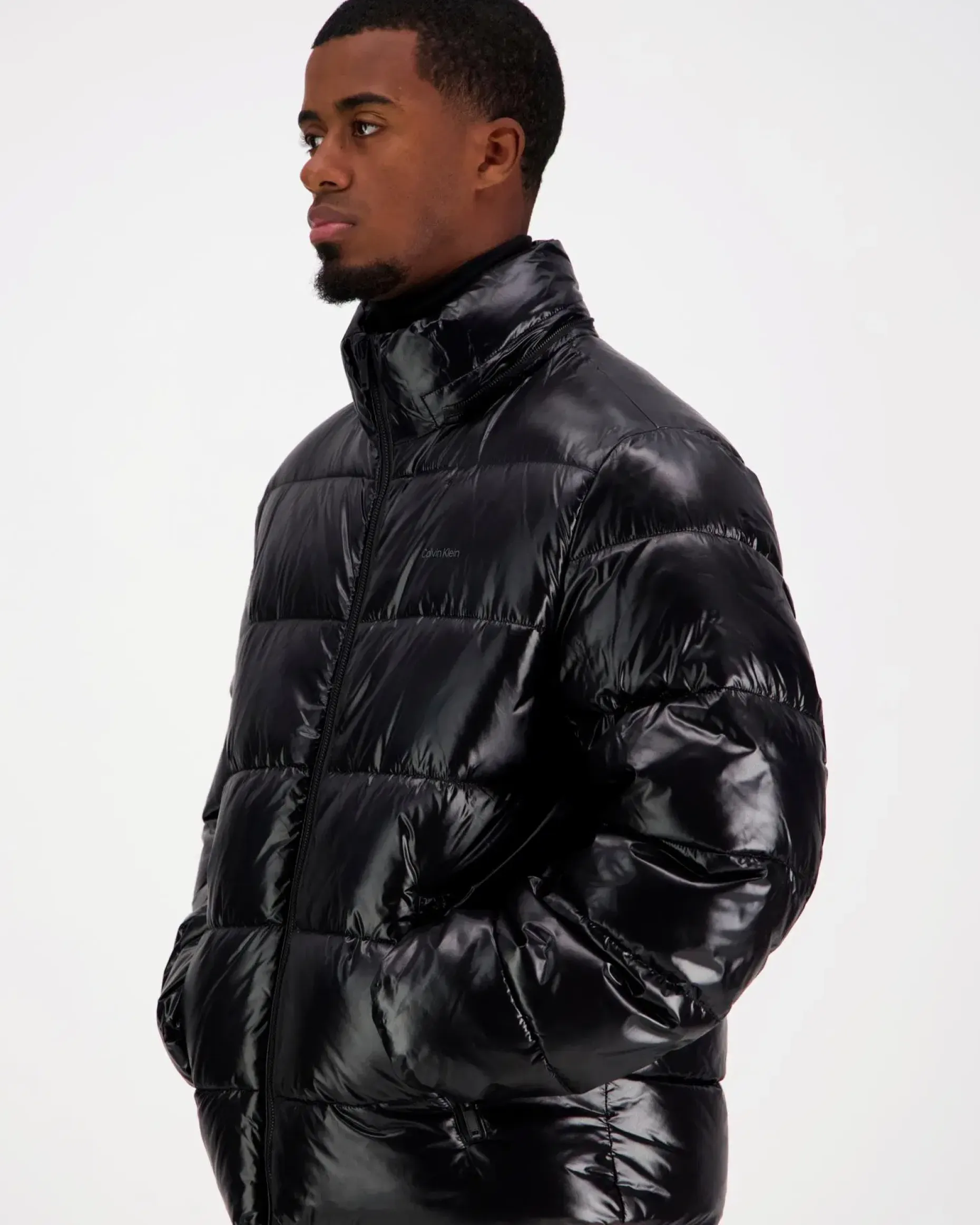 Calvin Klein Ls glossy channeled puffertakki