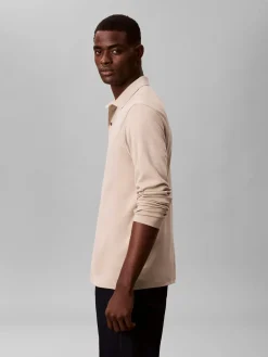 Calvin Klein Ls supima cotton solid polo pikee