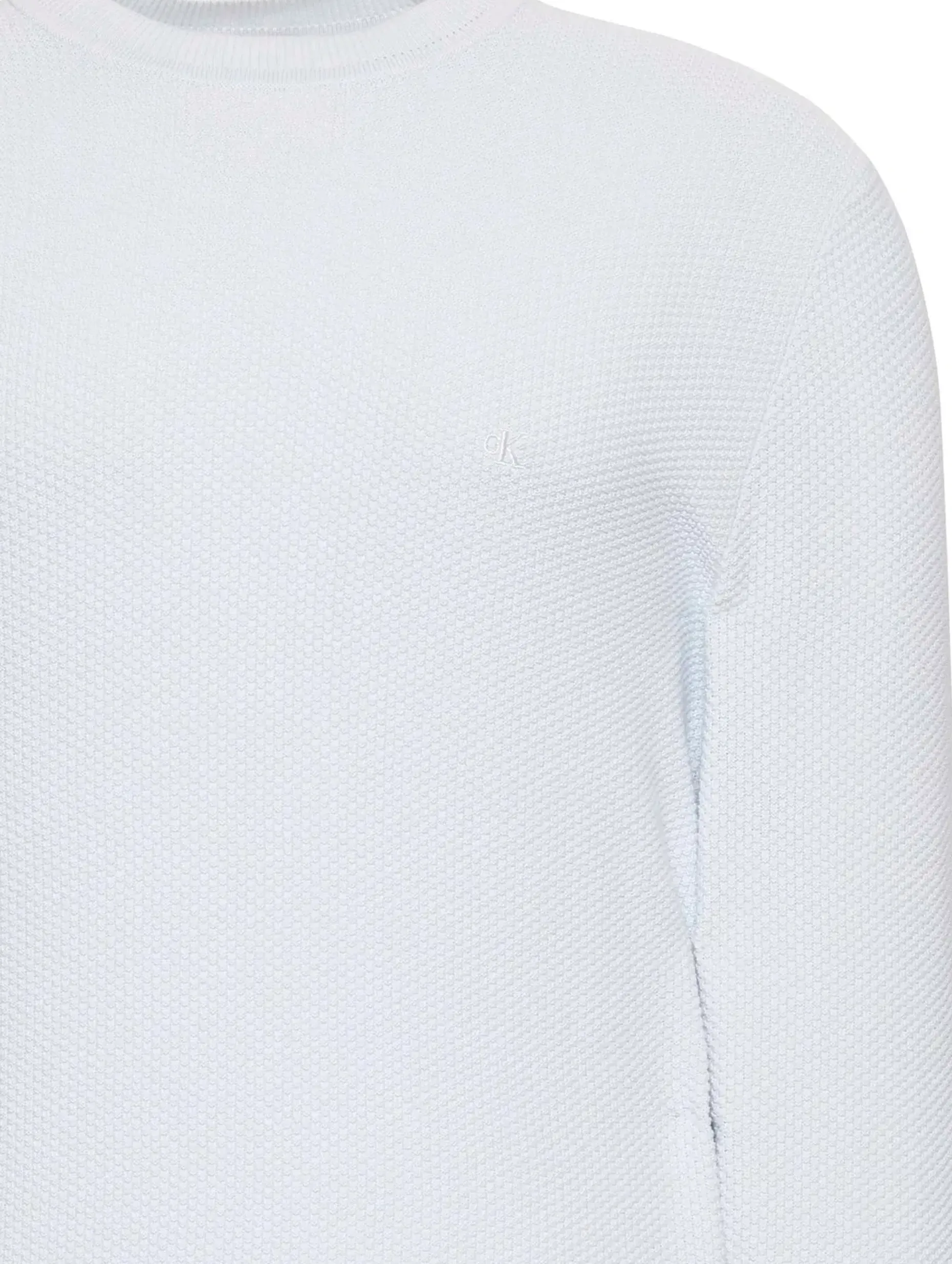 Calvin Klein Ls textured cotton crewnk sweater neule