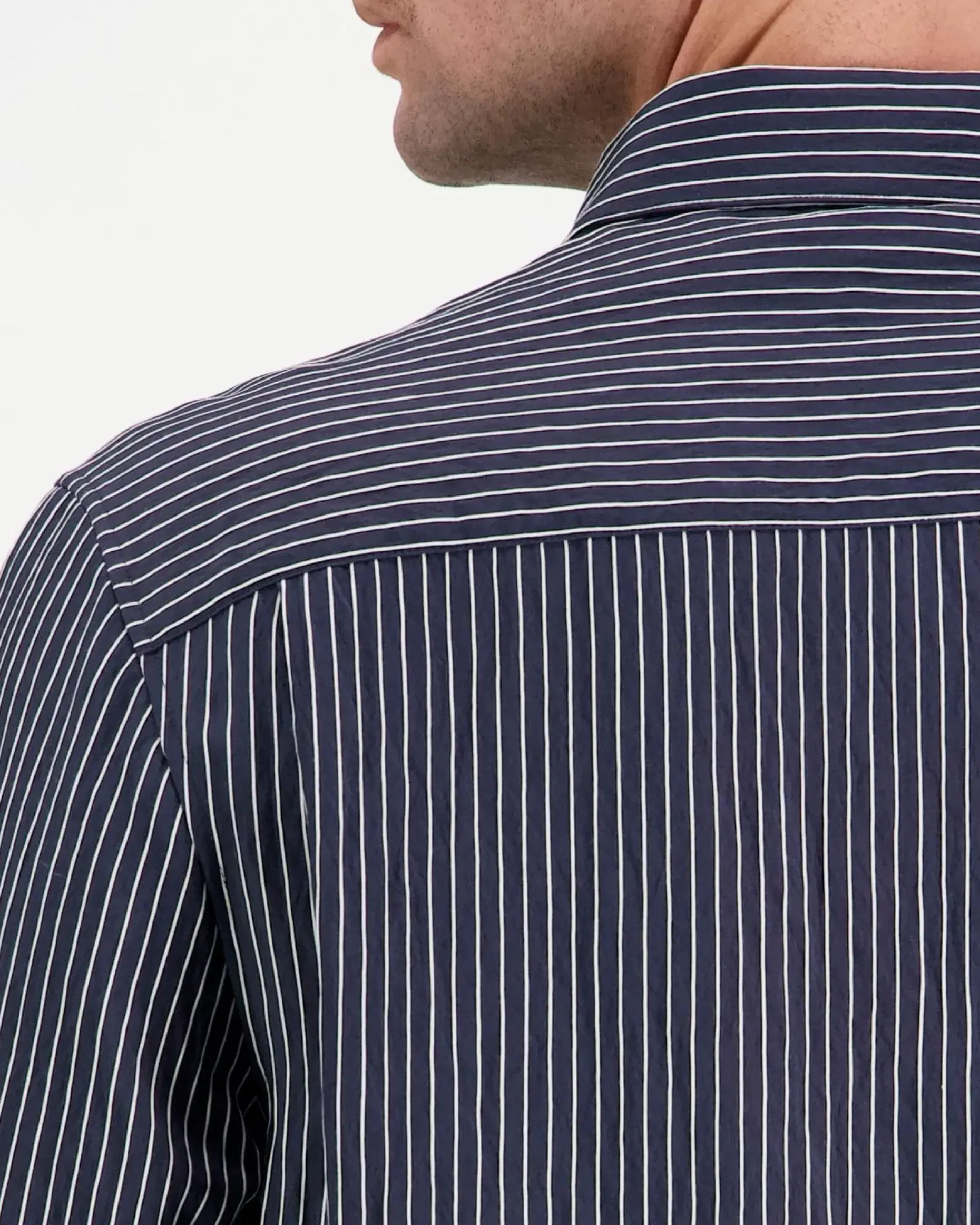 Calvin Klein Ls thin striped viscose easy kauluspaita